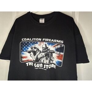 Vintage Y2k Coalition Firarms Gun Store Las Vegas Promo T-Shirt